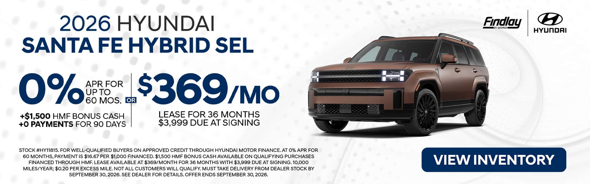 Sept Hyundai 2026 Sante Fe Special