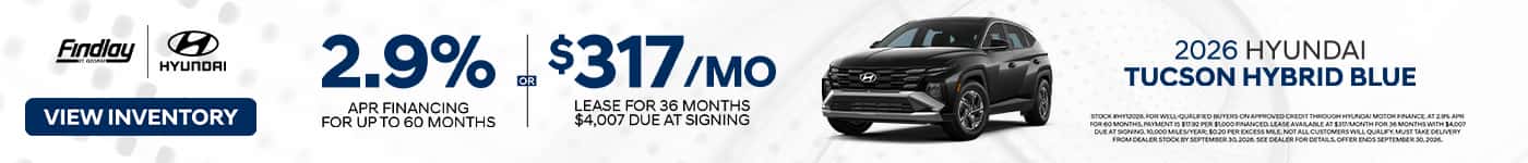 Sept Hyundai 2027 Tucson Blue Special