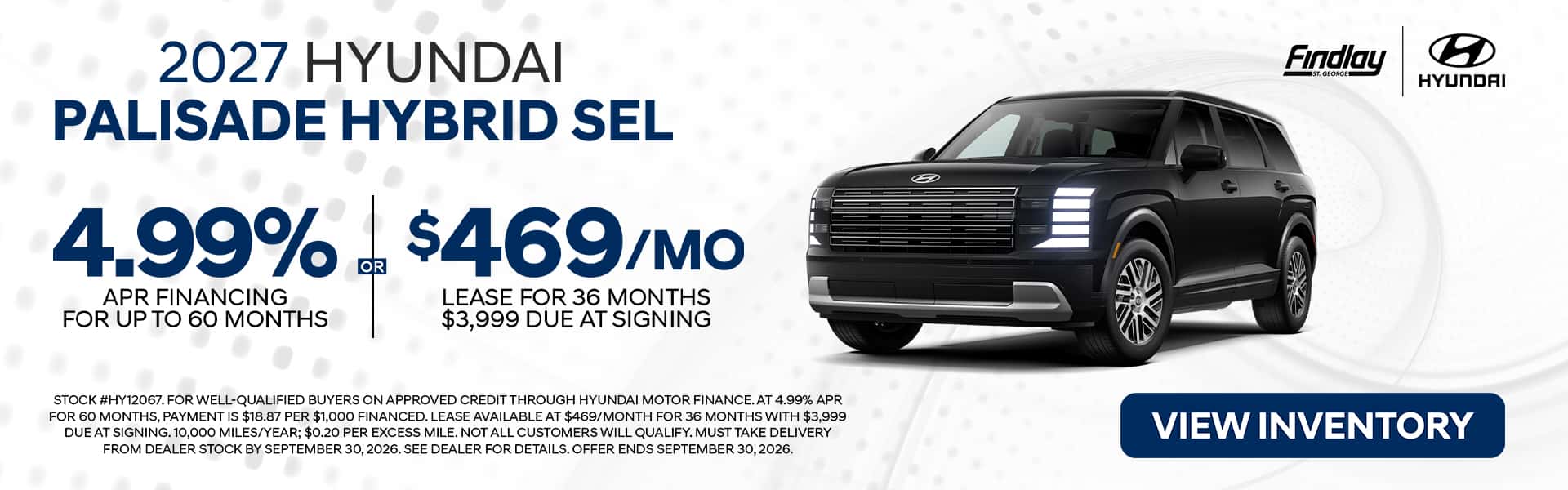Sept Hyundai 2027 Palisade Hybrid Special