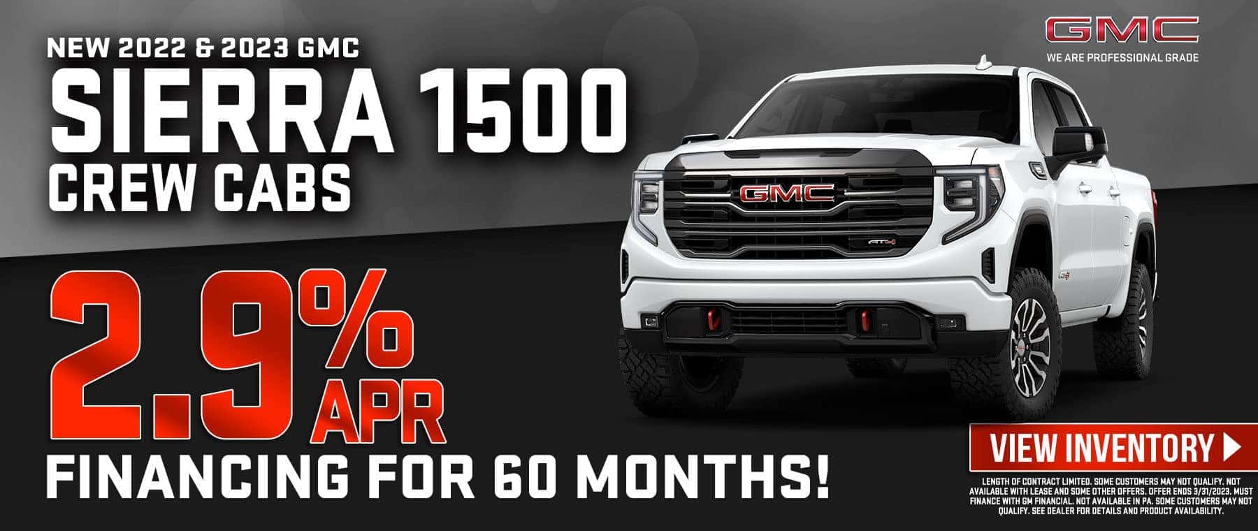 Low APR on select New GMC Sierra 1500s