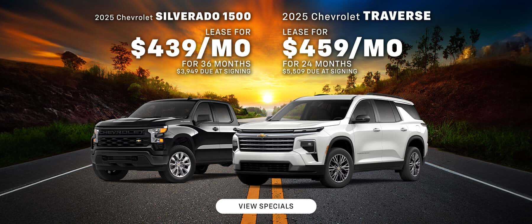 Chevy Silverado and traverse