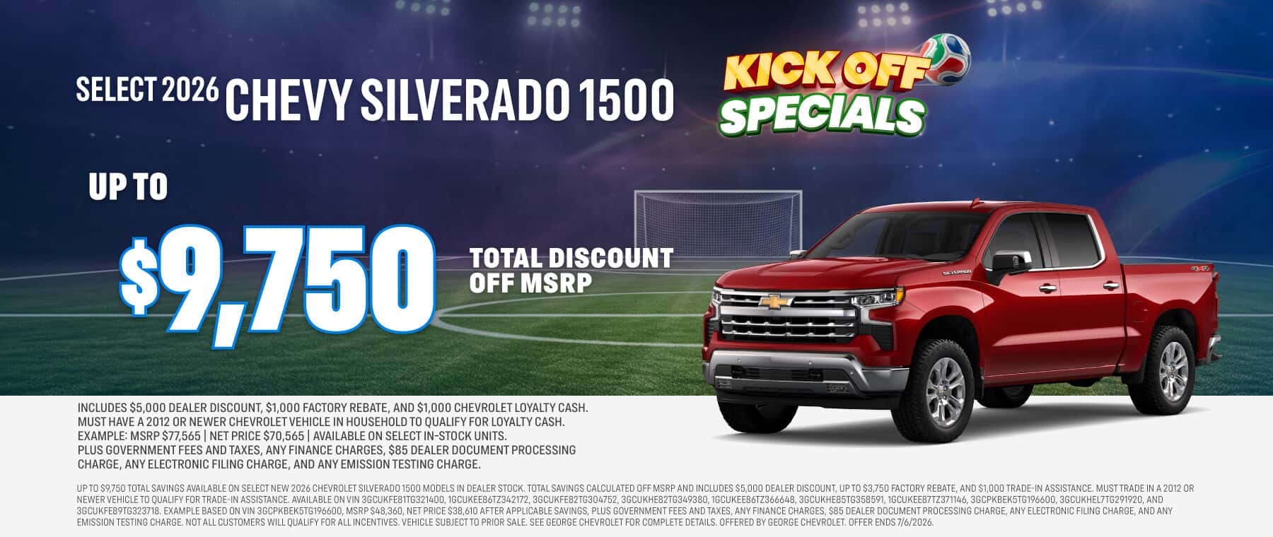2026 Silverado 1500 Offer