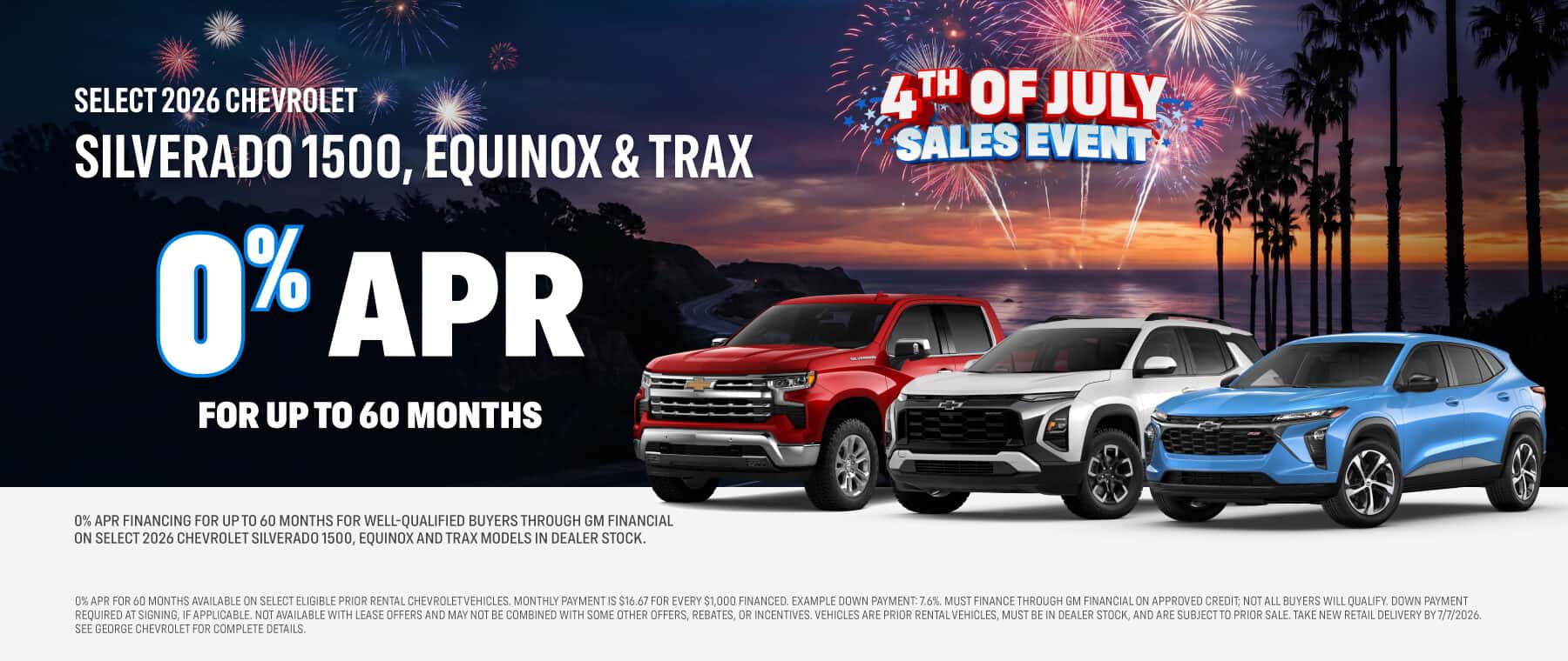 George Chevy 2026 0% APR Model Offer