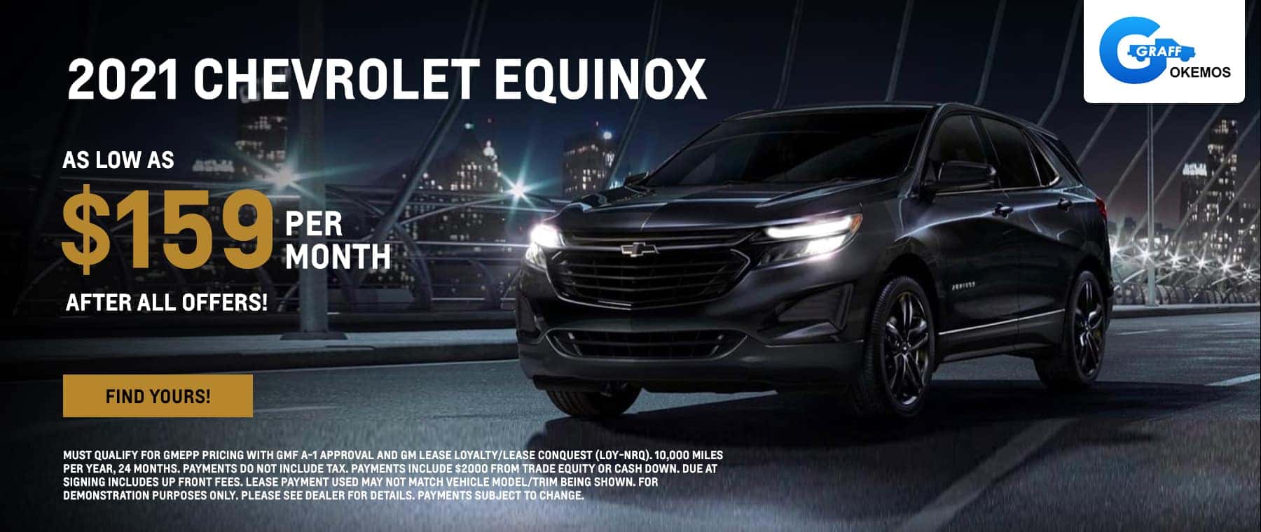 2021 Chevy Equinox AS LOW AS $159 PER MONTH AFTER ALL OFFERS!*