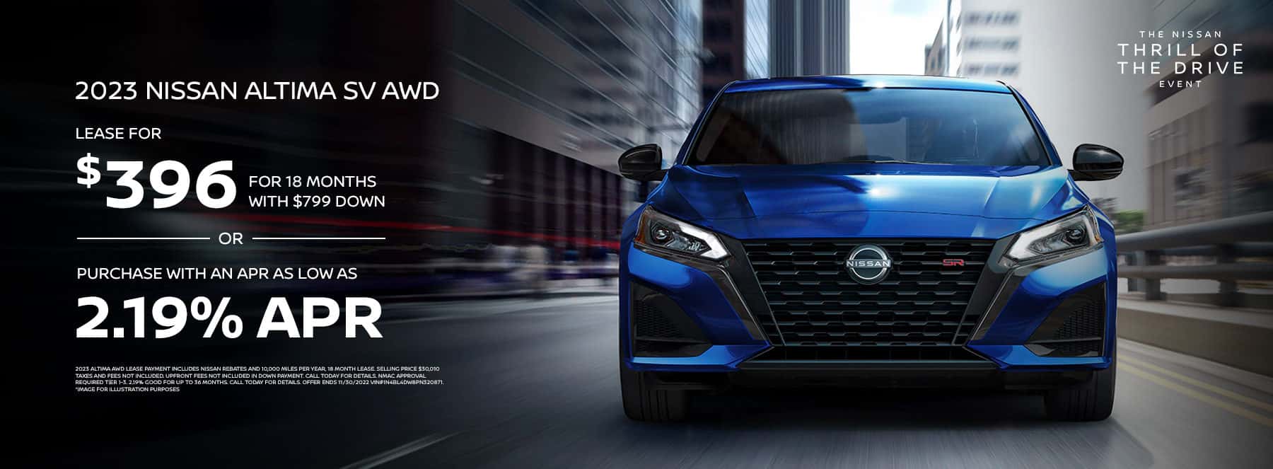 Lease for 18/$396 with $799 down or purchase with an APR as low as 2.19%!