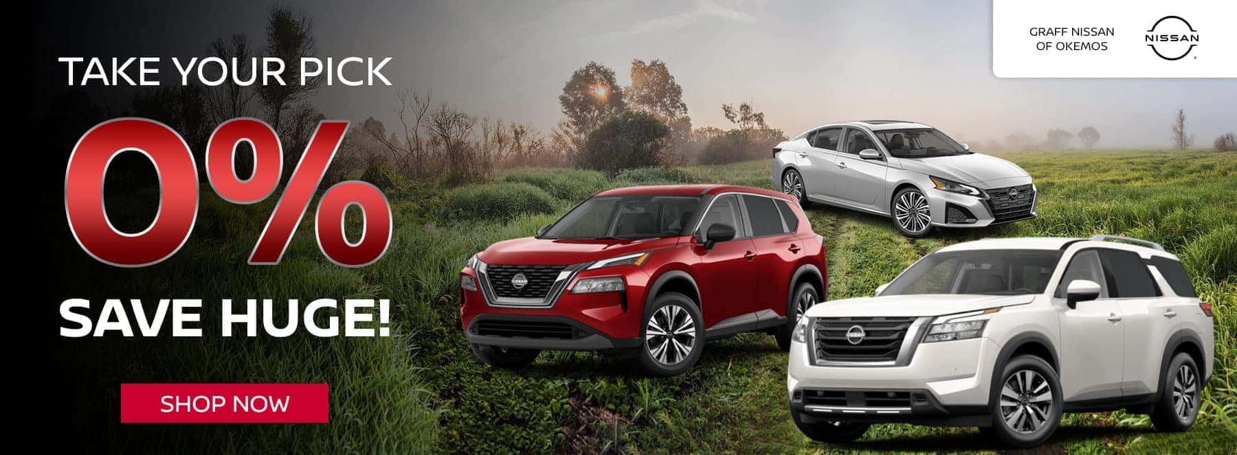 Take your pick 0% on Rogue, Altima and Pathfinder