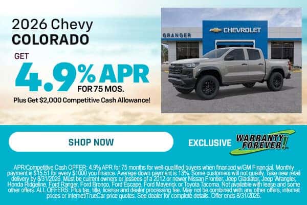 2026 Chevy Colorado Special APR Offer