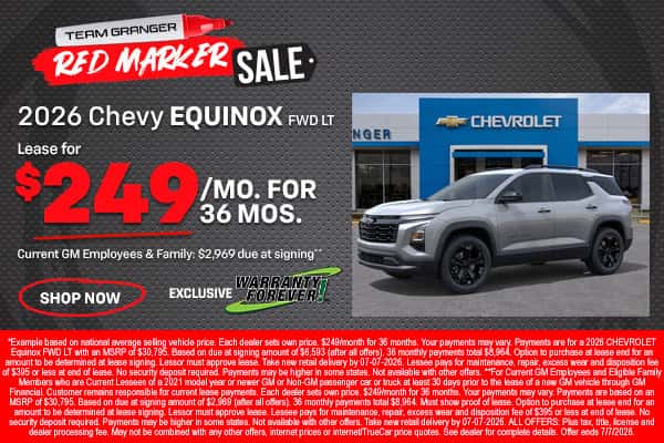 2026 Chevrolet Equinox LT Lease Offer