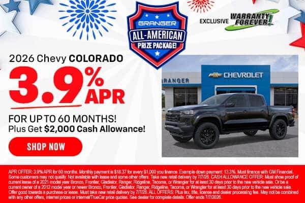 2026 Chevy Colorado Special APR Offer