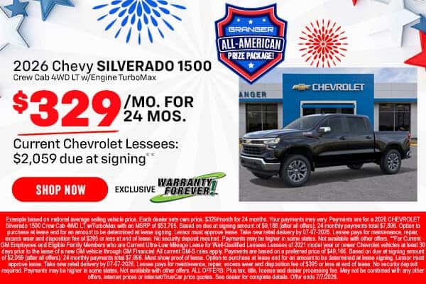 2026 Chevy Silverado 1500 Crew Cab LT Lease Offer