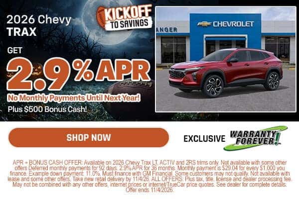 2026 Chevy Trax Special APR Offer