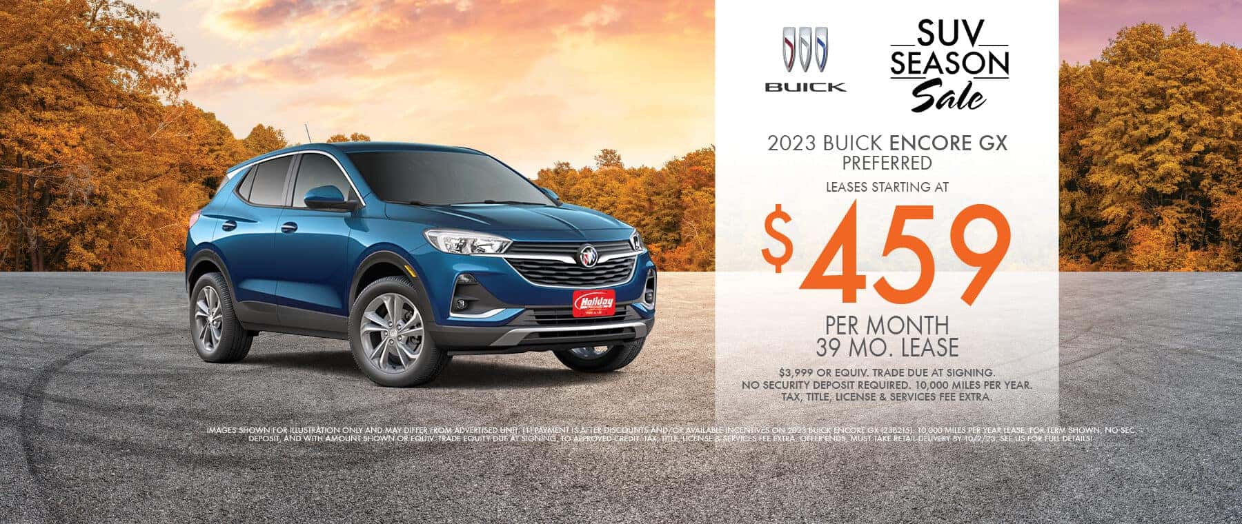Lease a new 2023 Buick Encore GX Preferred starting at $459 per month for 39 months