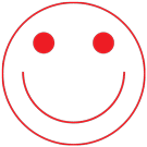Care, concern, respect red smiley face