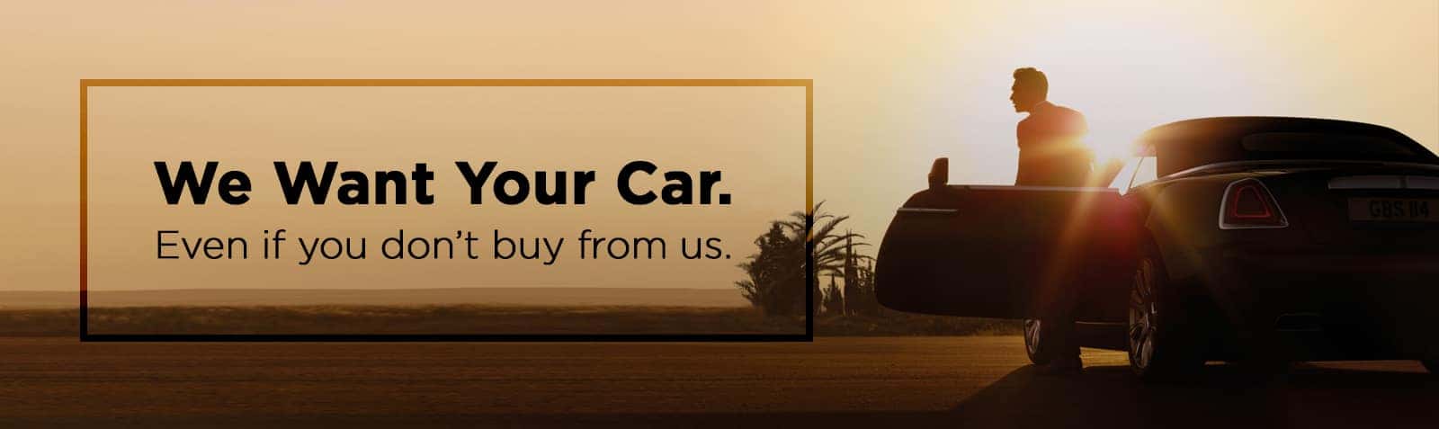 we want your car banner