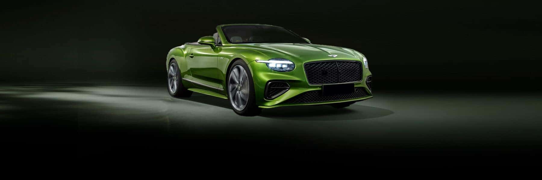 A green Bentley Continental GTC