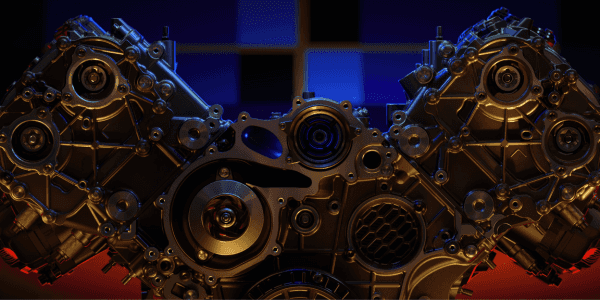 A rendering of the DB12 engine block