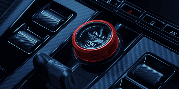 A picture of the gear selector of the DB12 S