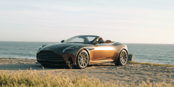 Photo of a DB12 Volante exterior at the beach