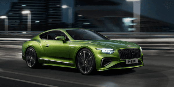 exterior rolling shot of Bentley continental gt speed