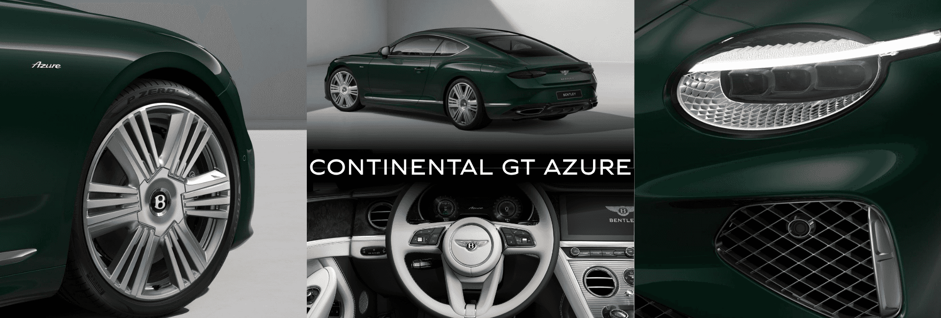 A collage of all Bentley Continental GT Azure details