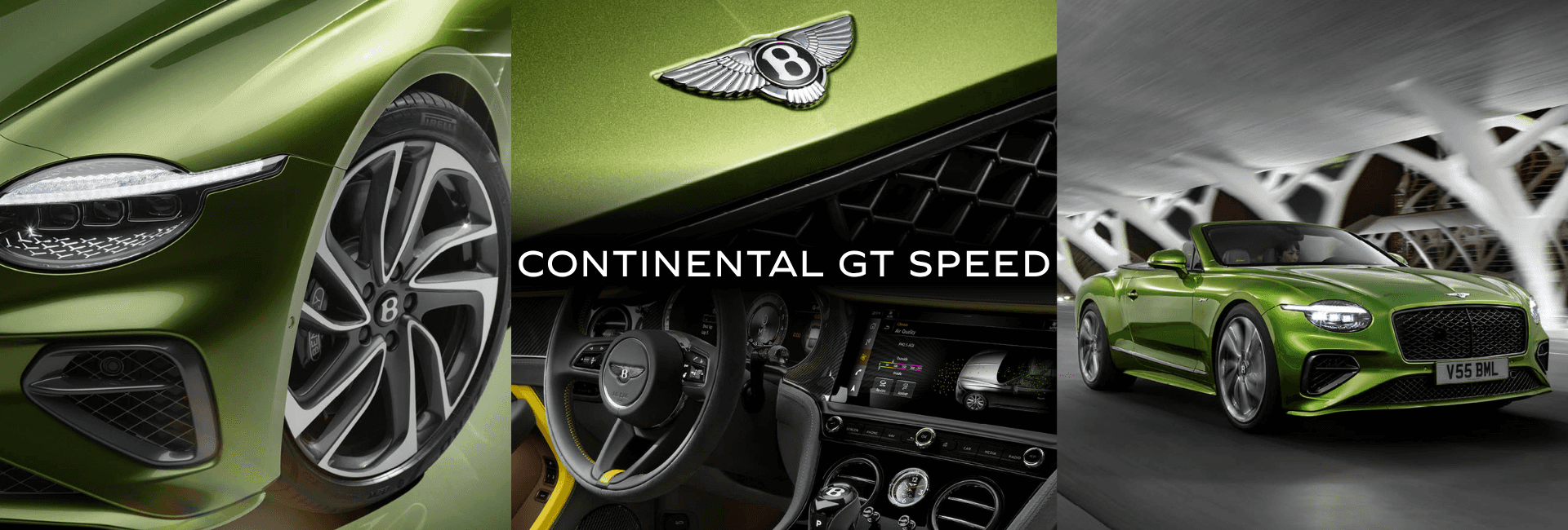 A collage of all Bentley Continental GT Speed details