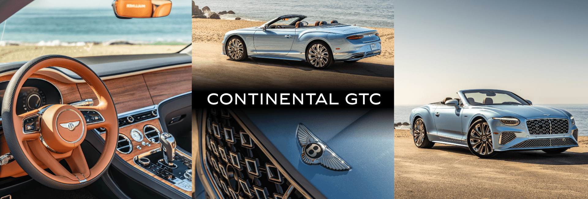 Collage of images of the bentley continental gtc