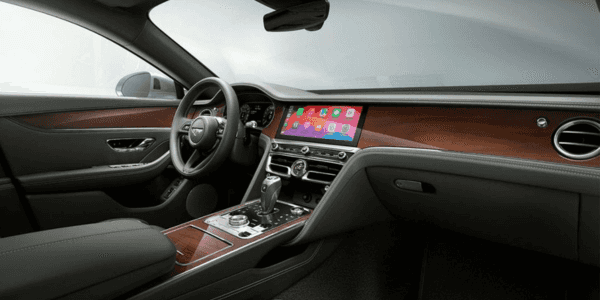 Rendering of front seat interior of flying spur base model
