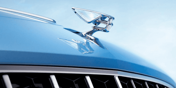 Rendering of flying B emblem on flying spur azure