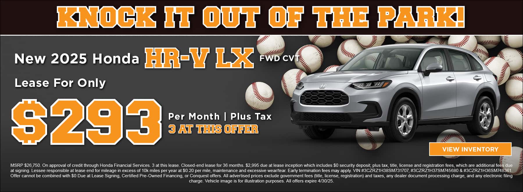 April HRV LX offer