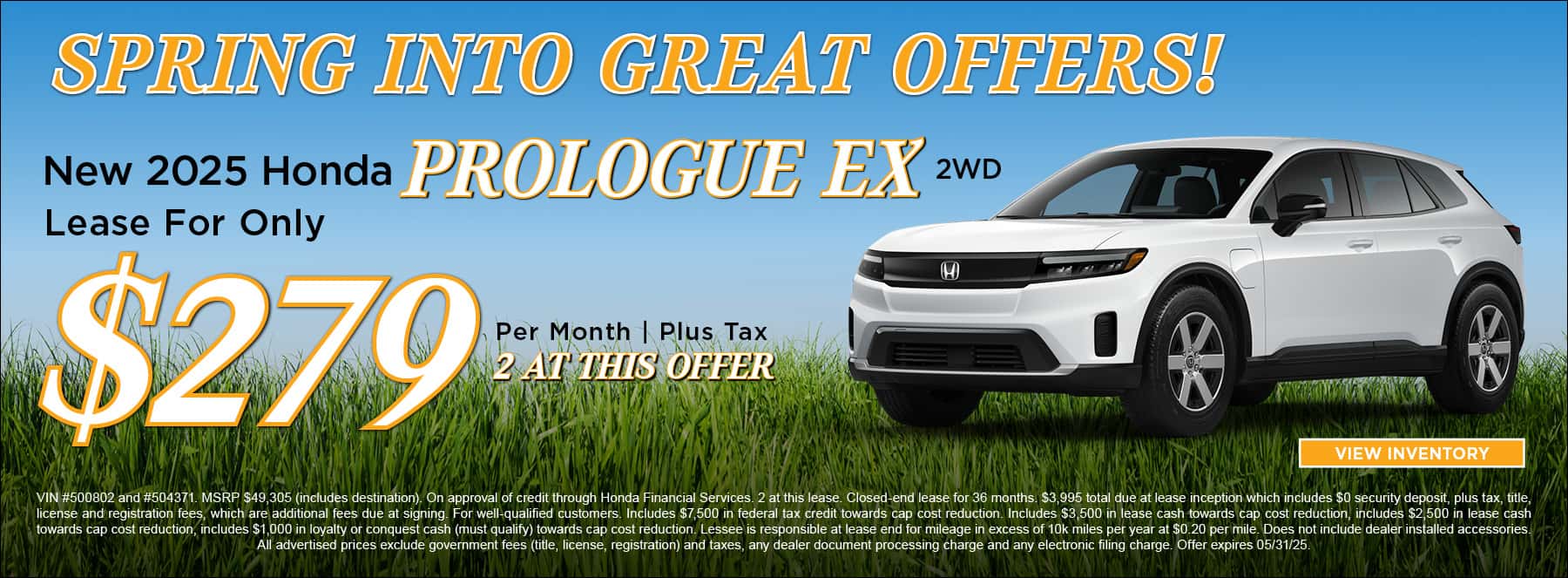 May Prologue offer