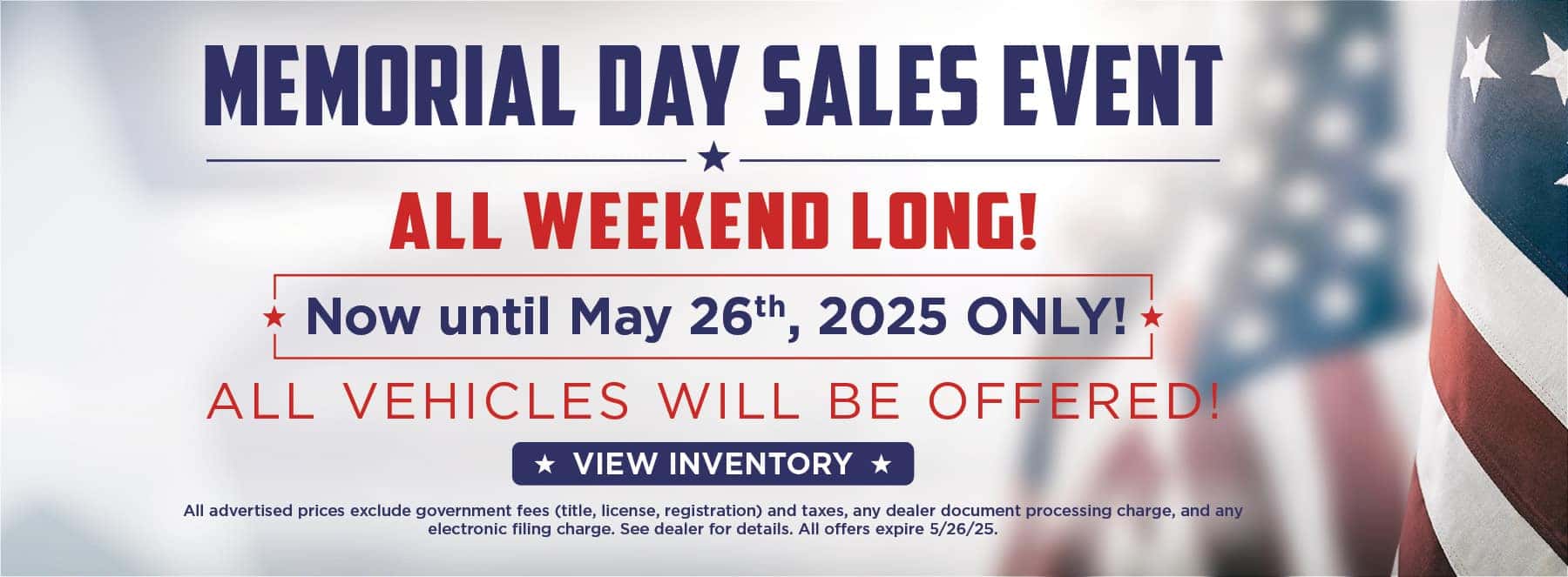 Memorial Day Sales Event 2025