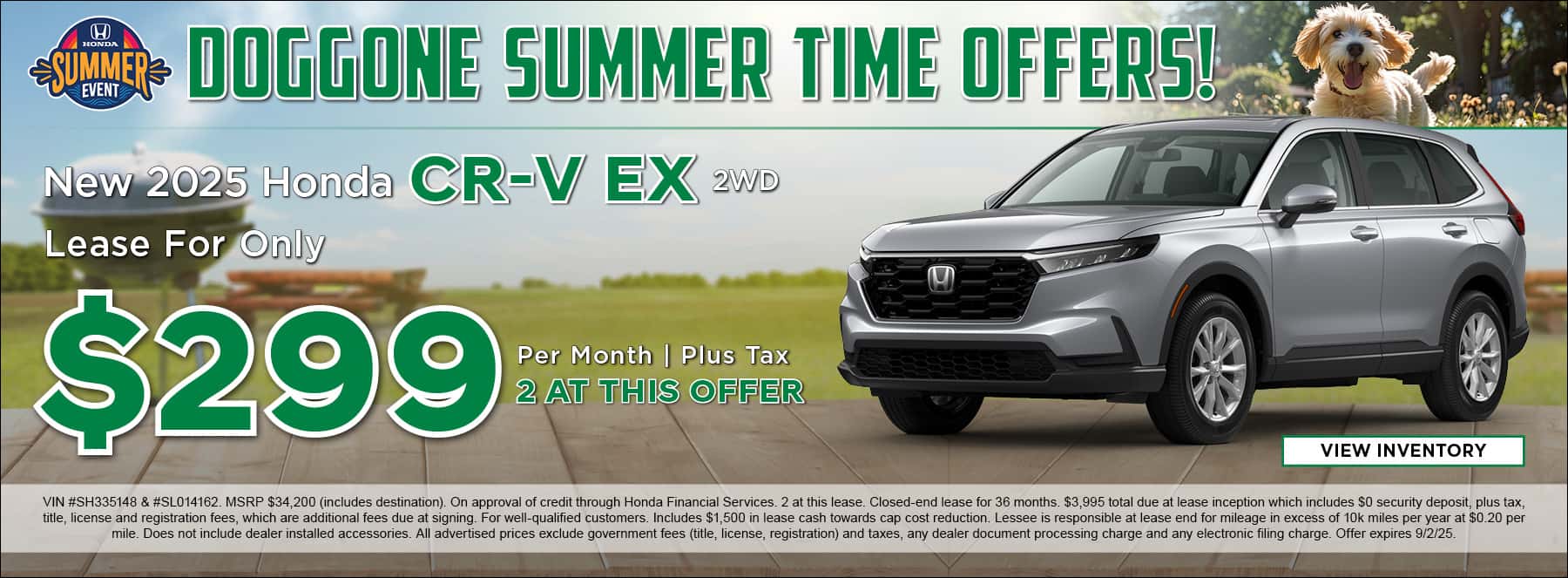 August CR-V Offer