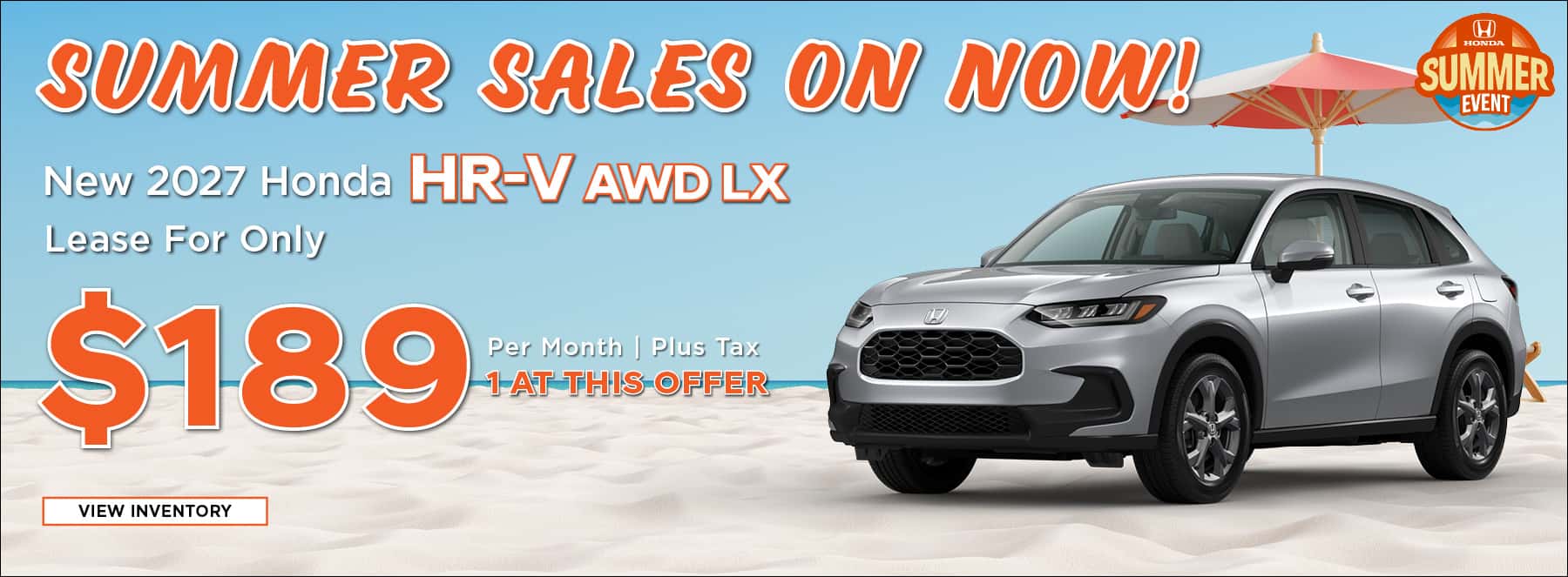 Summer Sales on Now HR-V offer