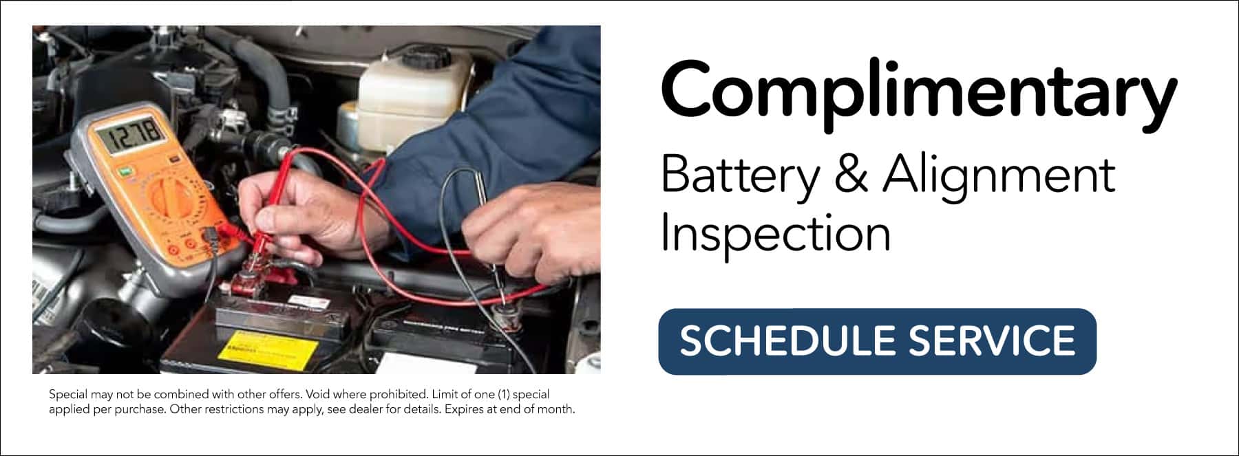 Complimentary Battery & Alignment Inspection