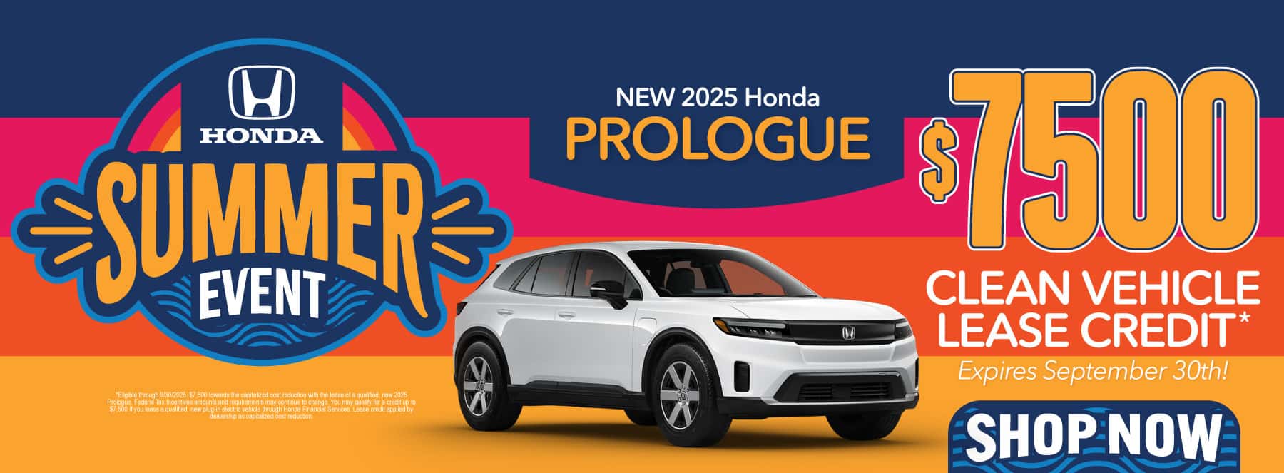 Up To $7500 Clean Vehicle Lease Credit Available on Select Electrified Models