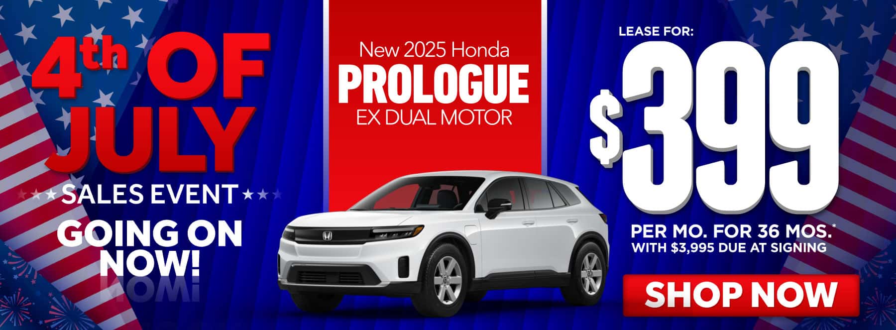 2025 Prologue EX Dual Motor "Lease for $399 a month for 36 Months* with $3,995 due at signing "