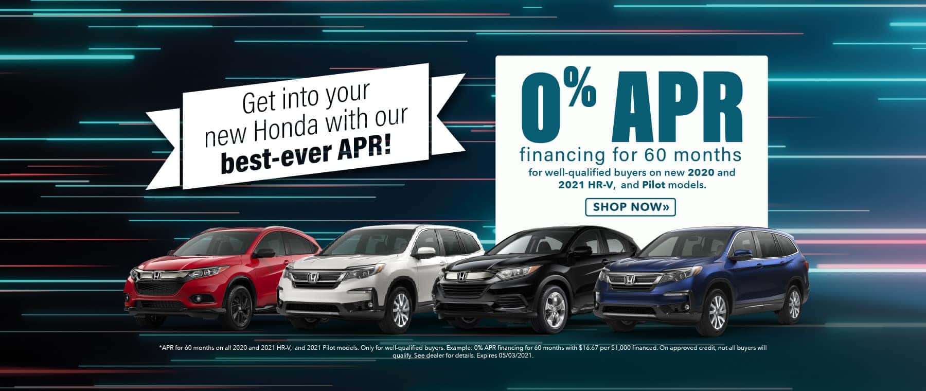 0% APR financing for 60 months
