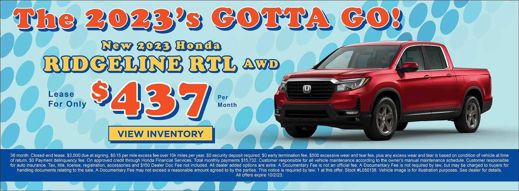 ridgeline rtl sept offer