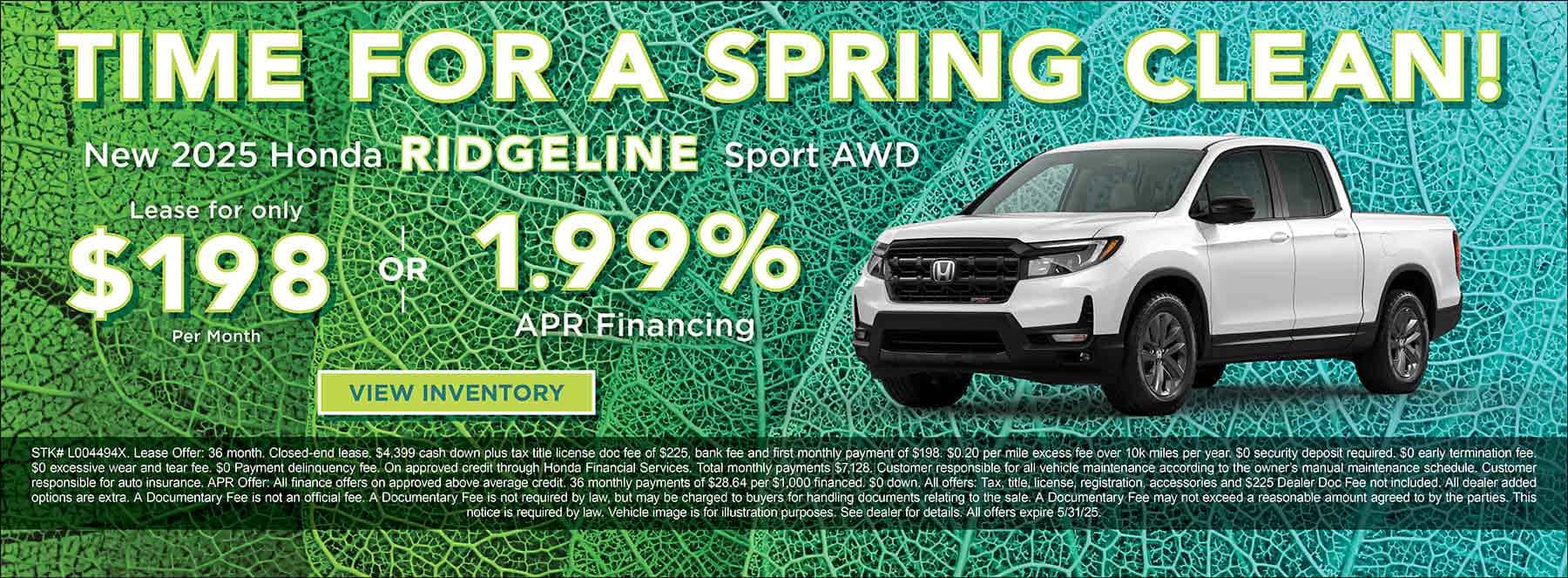 ridgeline offer
