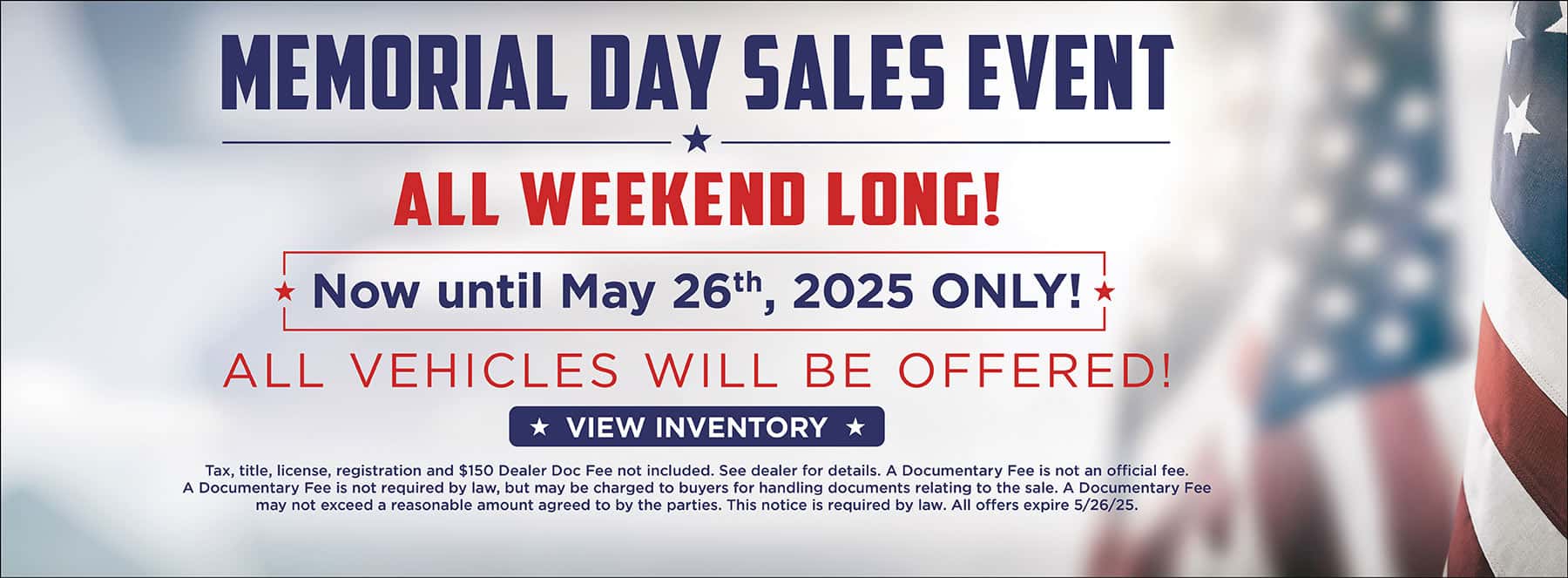 Memorial Day Sale