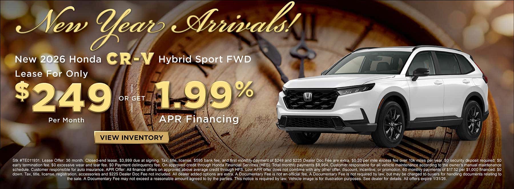 CR-V Hybrid Sport 26 Jan Offer
