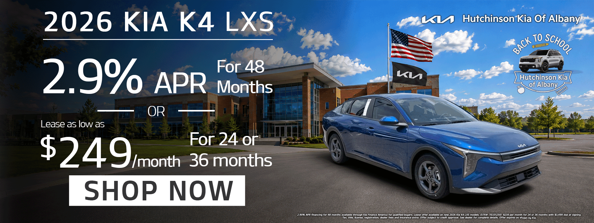 2026 K4 - As low as 2.9% APR or $249/month