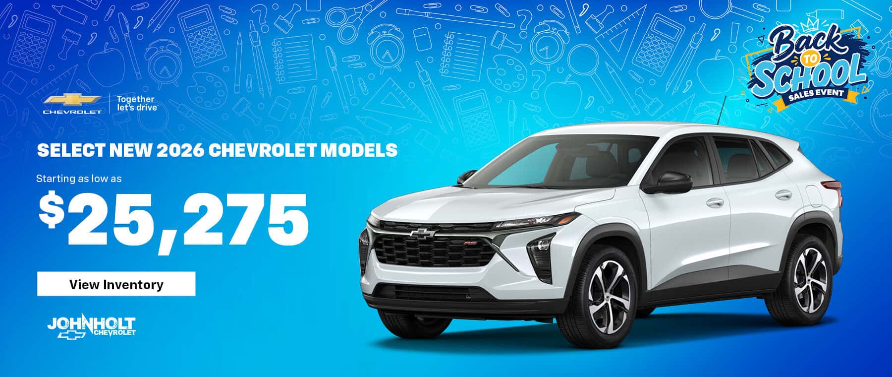 Select New 2026 Chevrolet Models