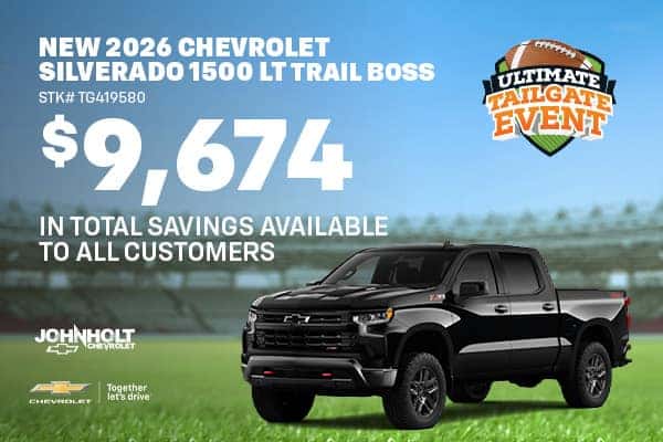 Save on a New 2026 Chevrolet Silverado 1500 LT Trail Boss!