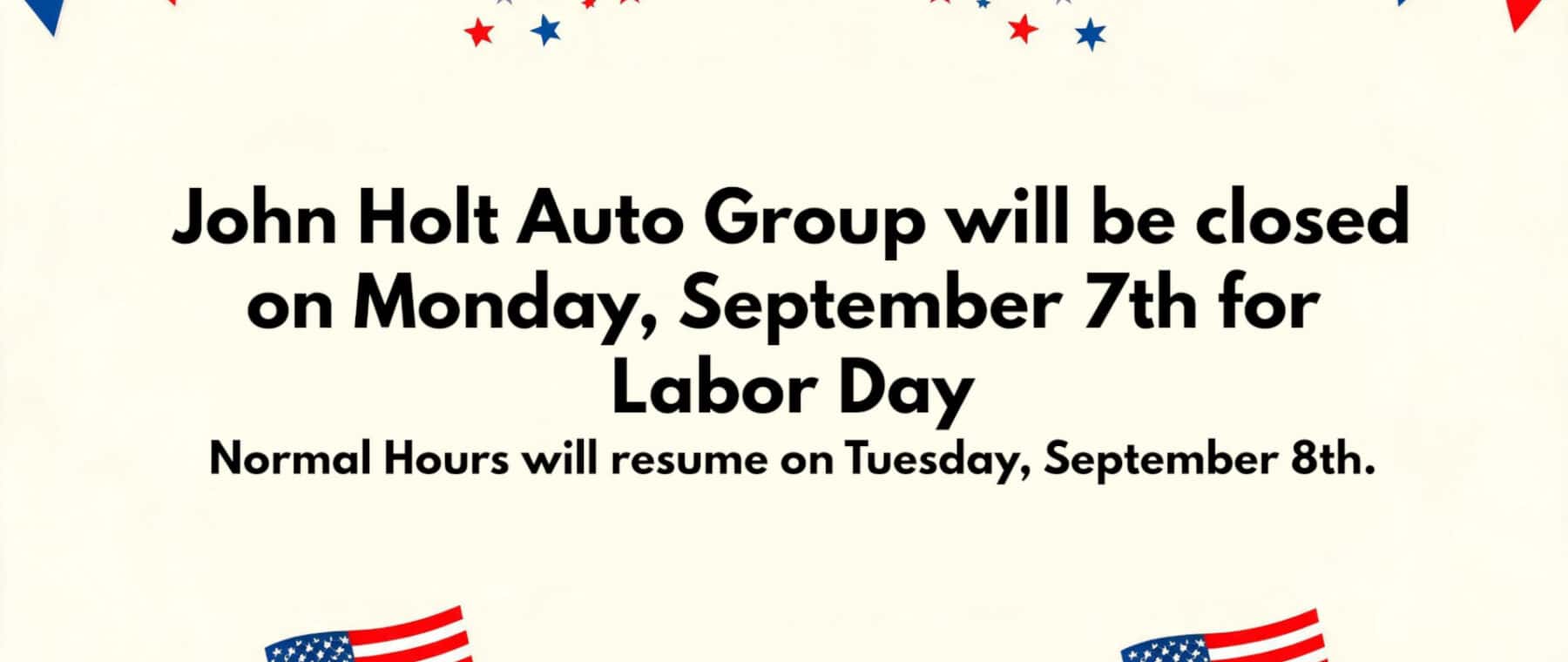 Labor Day Closed