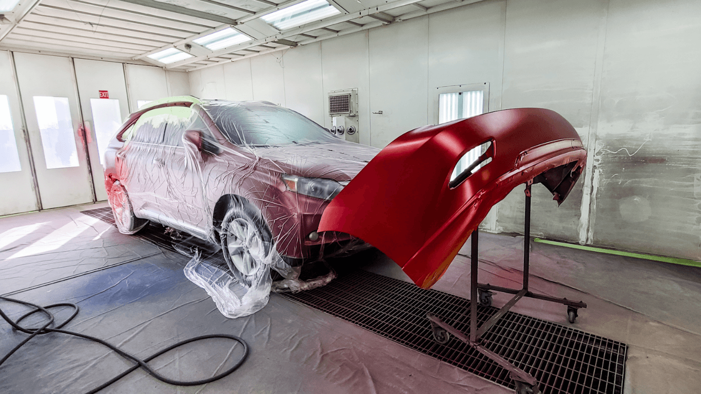 Paint Room in Sioux City Body Shop Knoepfler Collision Center