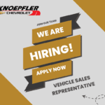 Knoepfler Chevrolet Now Hiring Sales Representative