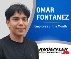 Omar Fontanez Employee of the Month graphic