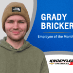 Knoepfler Chevrolet Lot Porter Grady Brickers Employee of the Month Photo.