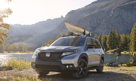Honda Passport Hauling Canoe